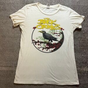 The Black Crowes Graphic T-Shirt US Blanks Cream Cotton Band Tee Large RocknRoll